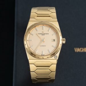 Vacheron Constantin Historiques 222 37mm, Gold Tone Case, Beige Dial, Gold Tone Bracelet, Automatic Men's Watch
