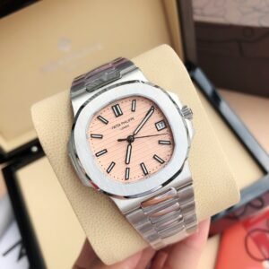 Patek Philippe Nautilus 35mm, Stainless Steel Case, Pink Dial, Stainless Steel Bracelet, Automatic Ladies' Watch