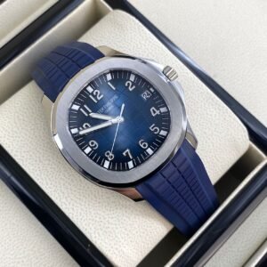 Patek Philippe Aquanaut 40mm, Stainless Steel Case, Blue Dial, Blue Rubber Strap, Automatic Men's Watch