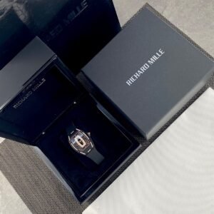 Richard Mille, Black Ceramic Case, Diamond-Set Bezel & Dial, Black Rubber Strap, Automatic Ladies' Watch