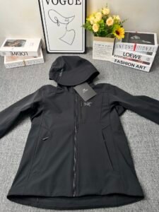 Arc'teryx Gamma MX Hoody Women's Windbreaker, Black, Water-Resistant Softshell Jacket, Fleece-Lined, Outdoor Hiking Coat