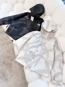 The North Face x KAWS Men's Limited Edition Waterproof Hardshell Windbreaker, Camo Print, Gore-Tex® Technology, Outdoor Hiking Jacket
