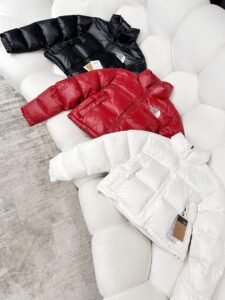 The North Face Men's 1996 Retro Nuptse 700 Fill Down Jacket, Black/Red/White, Puffer Insulated Winter Coat