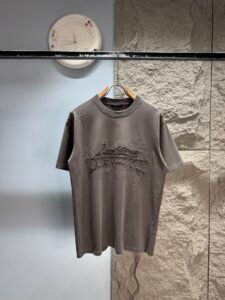 Louis Vuitton Unisex Embroidered Monogram Oversized T-Shirt, Cream White, Luxury Casual Short Sleeve Top